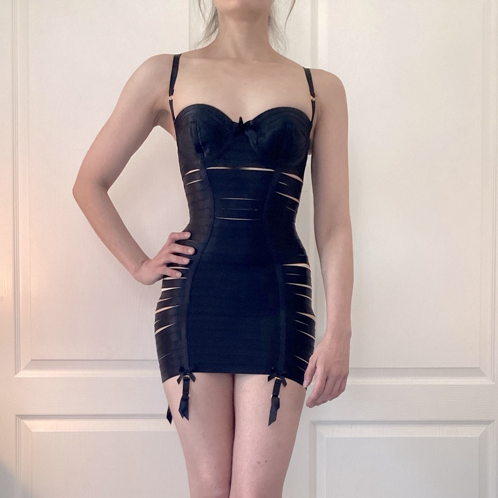 Bordello black strap dress size S